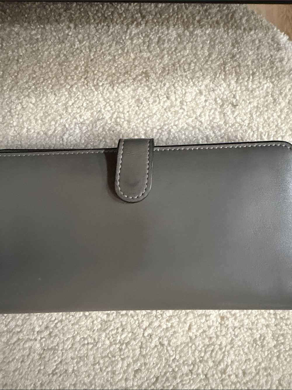 Coach Skinny Defined Calf Leather Light Gray Zip Wallet - Picture 4 of 11